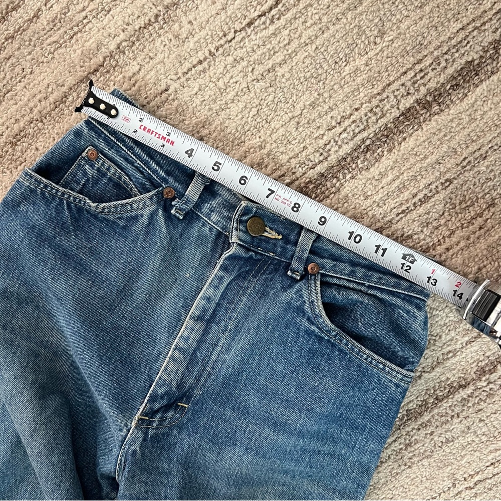 Vintage lee raw denim high waisted straight leg jeans - Picture 3 of 5